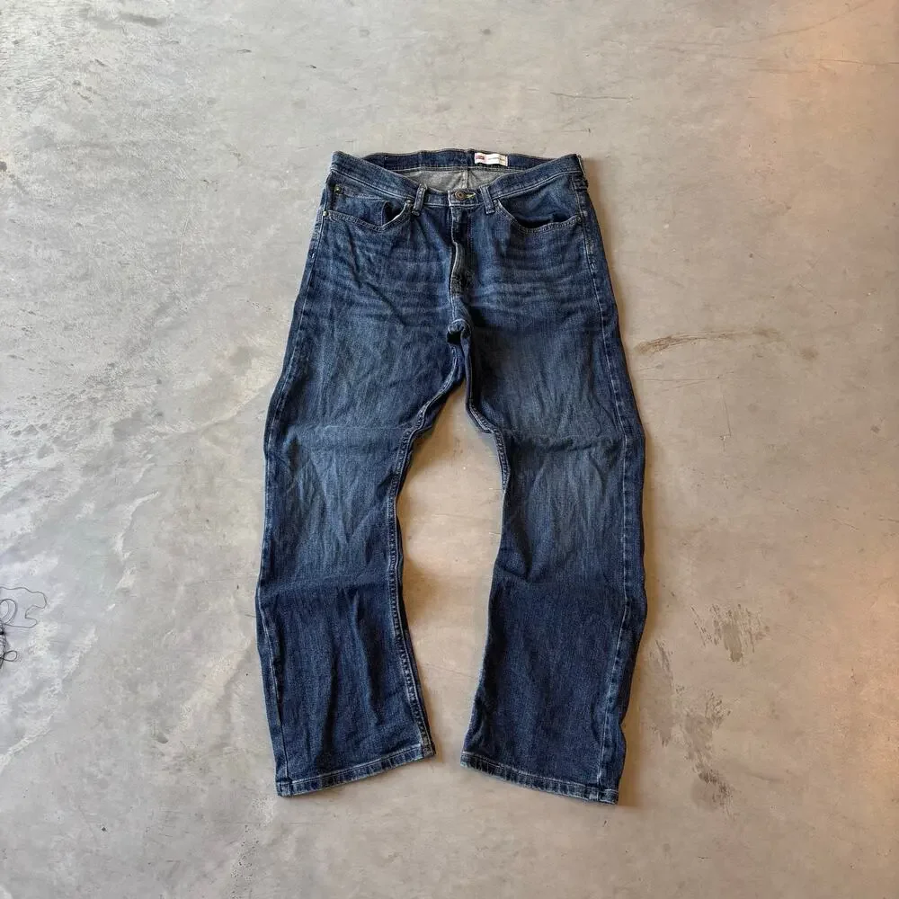 y2k vintage darkwashed bootcut flared jeans
